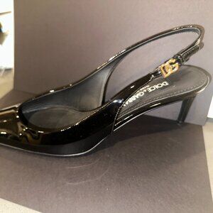 Dolce & Gabbana Sling Back Patent Leather Shoes Size 8 (38)